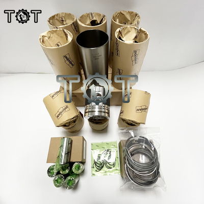 Suku Cadang Mesin Ekskavator Doosan DH300-5 DH300-7 DH370-7 Cylinder Liner Piston Ring Liner Set