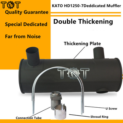 KATO HD1250-7 6D22T Mesin Excavator Knalpot Muffler ODM